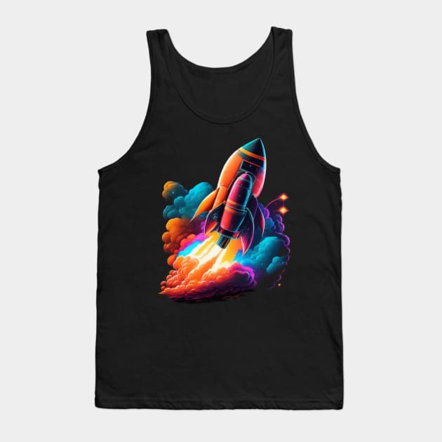 space race spaceship rocket Tank Top by sukhendu.12